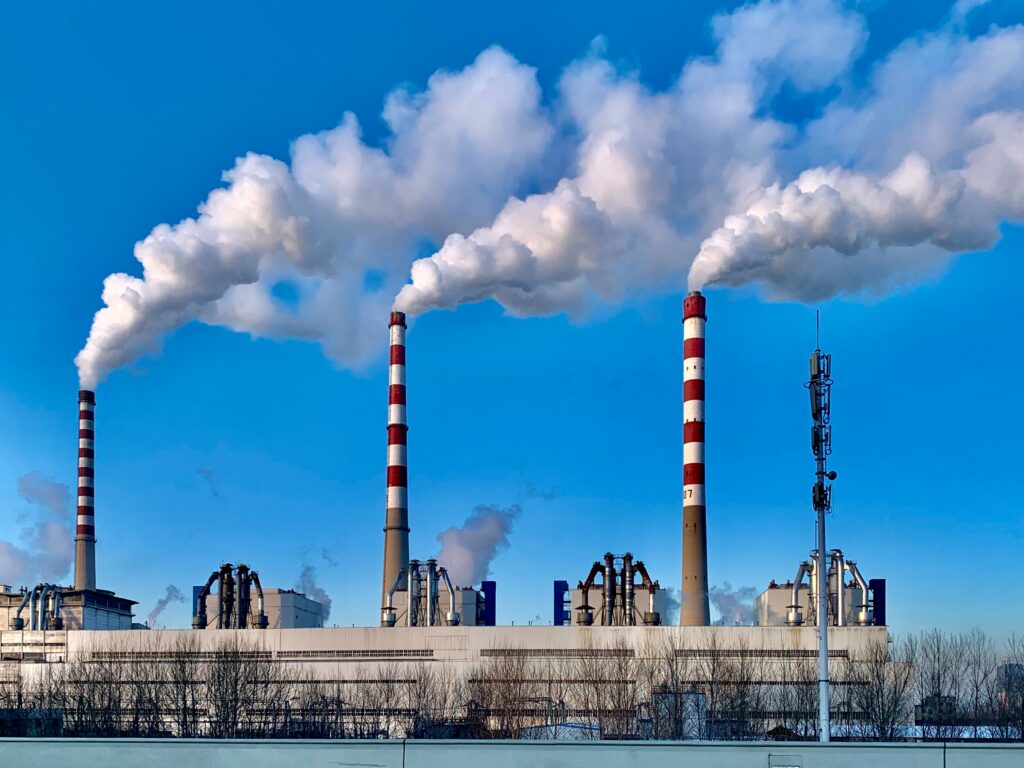 Image of smoke coming out of a power plant
