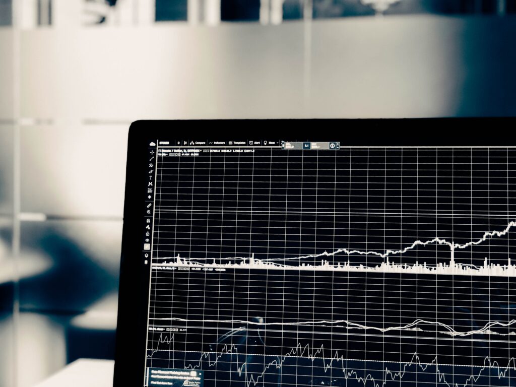 image of a graph on a laptop screen