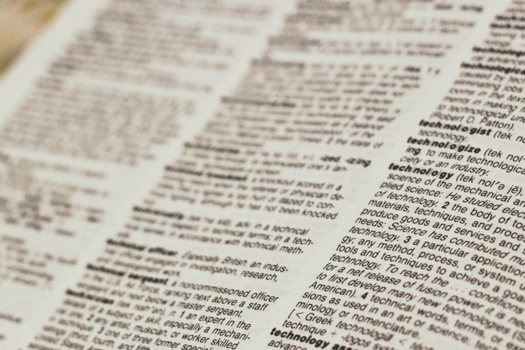 Image of a dictionary